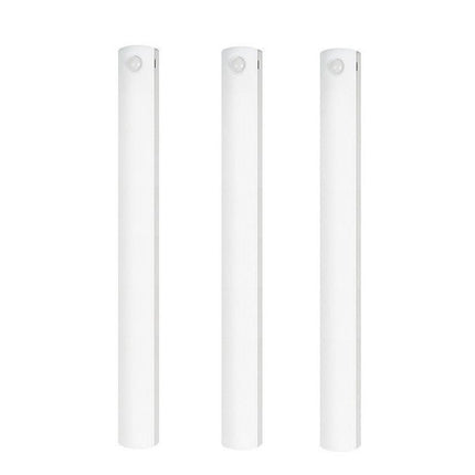 (White, 3-pack) Cabinet lighting with motion sensor, rechargeable LED wardrobe light, battery-powered wireless magnetic light.