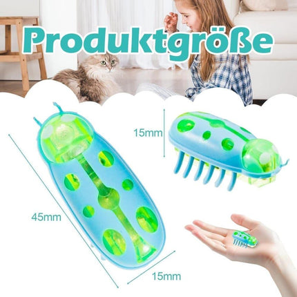 7/4-piece interactive pet toy - electric pet toy, mini beetle, interactive small insect, toy for cat and dog.