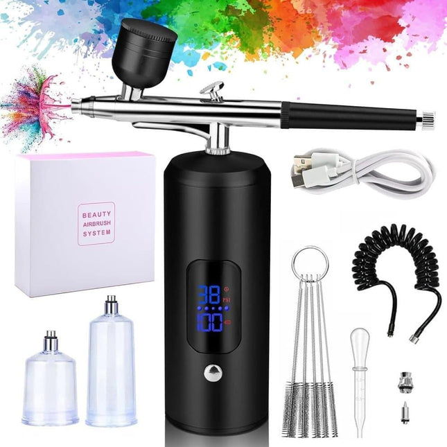 Airbrush Machine - Wireless Spray Gun Set with USB Charging and 3 Speed Modes, for Nail Art, Cake Decorating and Painting.