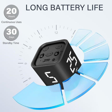 Pomodoro Timer 25/5/10 Min Desk Timer Vibration Volume Adjustable Productivity Clock.