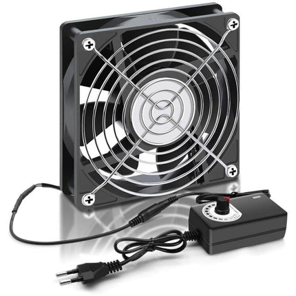 120mm 12V PC Case Fan - Adjustable Wind Speed, AC 220V - 240V Fan, 2750RPM, Laptop PC Fan for TV, Radio, Router.