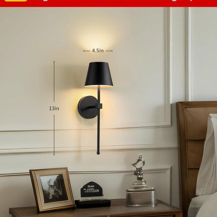 Wireless Wall Lamps 2-pack, LED Lamps with Rechargeable Battery, Stepless Dimmable with Remote Control.