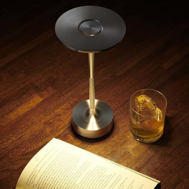 Cordless Table Lamp, Dimmable, Metal, USB Rechargeable.