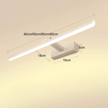 Wall light LED for mirror, wall light 40 cm for bathroom, wardrobe and toilet(Silver).