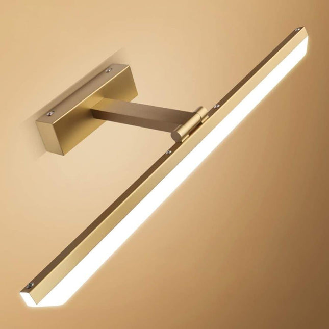 Wall light LED for mirror, adjustable wall light 40-50 cm for bathroom, wardrobe and toilet(gold).