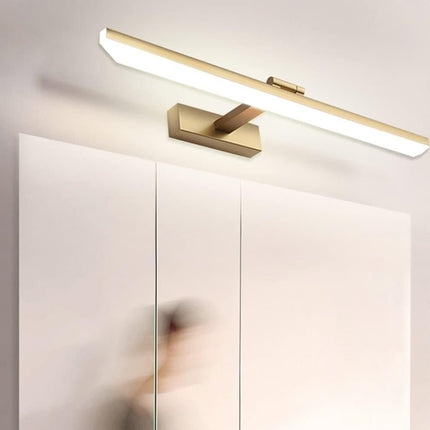 Wall light LED for mirror, adjustable wall light 40-50 cm for bathroom, wardrobe and toilet(gold).