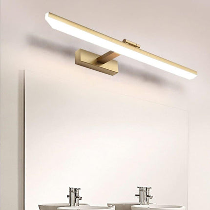 Wall light LED for mirror, adjustable wall light 40-50 cm for bathroom, wardrobe and toilet(gold).