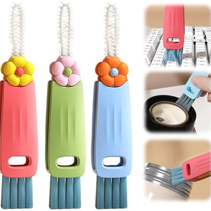 3-in-1 Crevice Brush - Multifunctional - Lid Brush - Suitable for small spaces, various cups and bottles.