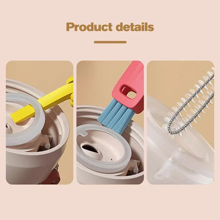 3-in-1 Crevice Brush - Multifunctional - Lid Brush - Suitable for small spaces, various cups and bottles.