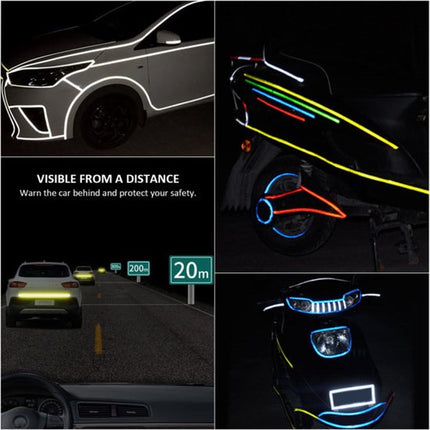 Reflective Stickers Bicycle - 5-pack - Reflective Tape - Reflector Sticker - Self-adhesive safety tape - Waterproof - Warning tape - 8 meters x 10 mm.
