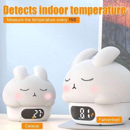 Children's night light - table lamp for bedroom - cute rabbit shape - cartoon bedside lamp - baby night light (blue).