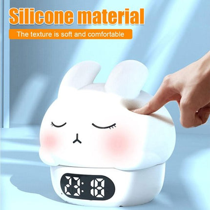 Children's night light - table lamp for bedroom - cute rabbit shape - cartoon bedside lamp - baby night light (pink).