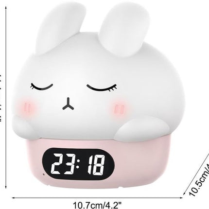 Children's night light - table lamp for bedroom - cute rabbit shape - cartoon bedside lamp - baby night light (pink).