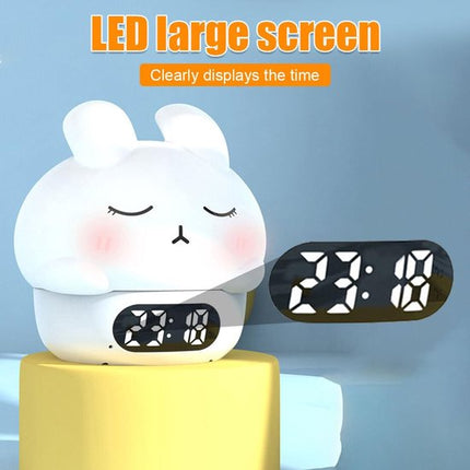Children's night light - table lamp for bedroom - cute rabbit shape - cartoon bedside lamp - baby night light (pink).