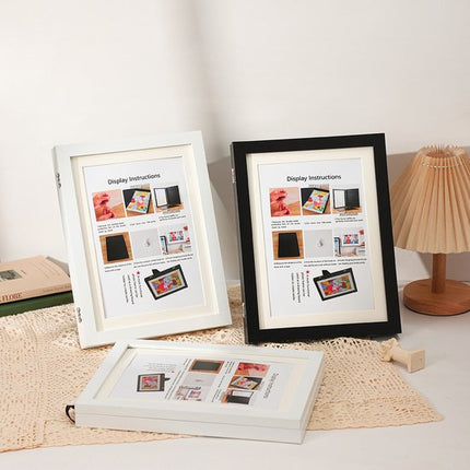 Interchangeable frame - children's drawing - Interchangeable frame A4 - Children's artwork - children's drawings interchangeable frame - Photo frame Poster frame Wall frame - Gift - White.