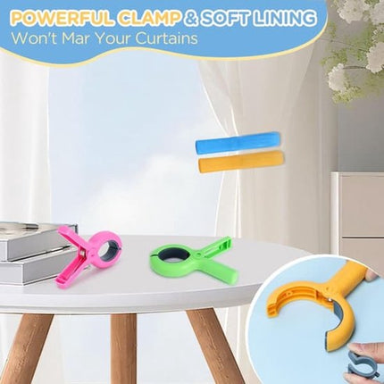 Large Clothes Pegs - 8-Pack Towel Clips - Suitable for Sunbeds, Swimming Pools and Cruise Ships.
