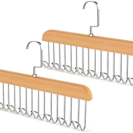 Non-slip hangers for coats, underwear, sweaters and vests - including 8 hooks (pack of 2).