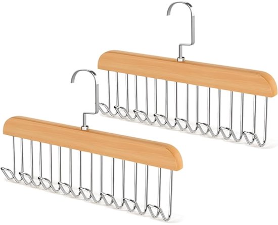 Non-slip hangers for coats, underwear, sweaters and vests - including 8 hooks (pack of 2).
