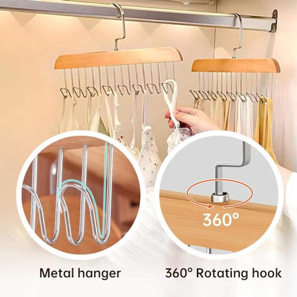Non-slip hangers for coats, underwear, sweaters and vests - including 8 hooks (pack of 2).