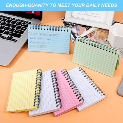 Color Notebooks - American Notepads - Index Card Notebooks - Vocabulary Books - Small Books - 6-Pack.