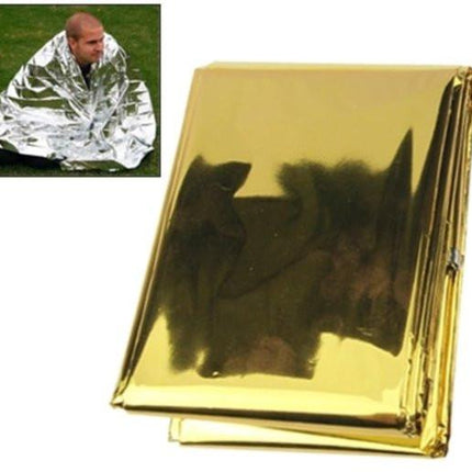 Survival Blanket Emergency Blanket - Windproof Lightweight Blanket - 2-Pack - Outdoor Sports.