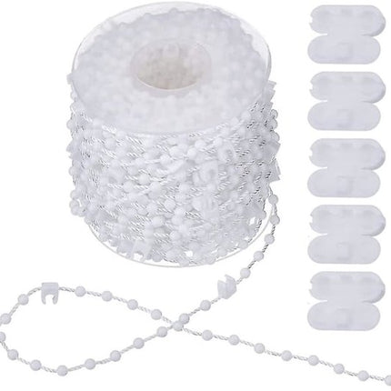 20m Blind Chain - Vertical Blind Mounts and 5 Chain Connectors - Vertical Blind Bottom Chain - Suitable for 89mm Blind Slats.