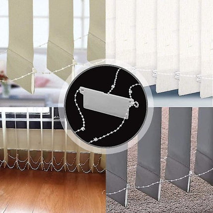 20m Blind Chain - Vertical Blind Mounts and 5 Chain Connectors - Vertical Blind Bottom Chain - Suitable for 89mm Blind Slats.