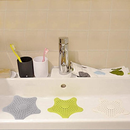 Filter 5-pack - Silicone hair filter for bathtub drain - Drain cover with strong suction cup - Anti-clogging sink strainer.