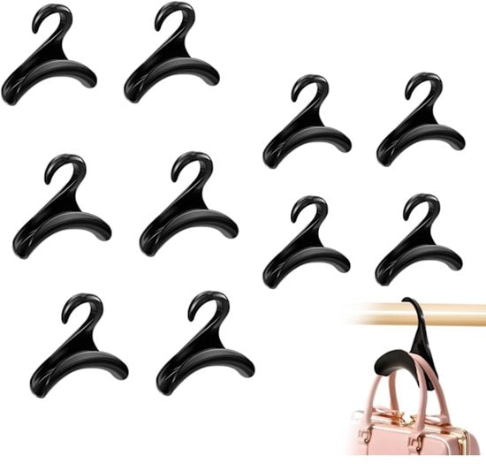 Clothes hanger - Wardrobe - Handbag organizer - Hook rack organizer for handbags and backpacks - 10 pieces.