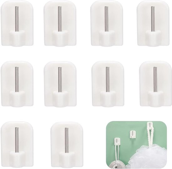 Self-adhesive key hooks - 10 pieces.