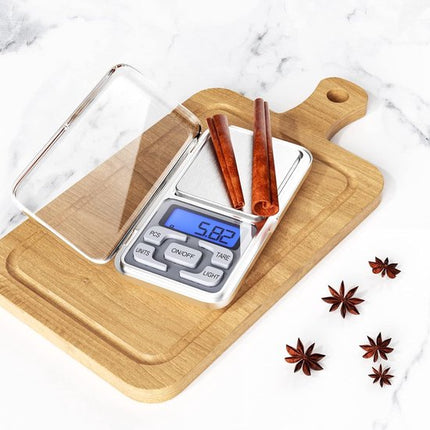Electronic kitchen scale - Kitchen scale - 500g/0.01g - Food scale - Stainless steel household scale - With display and tare function - Suitable for food, jewelry, coffee bags, etc..