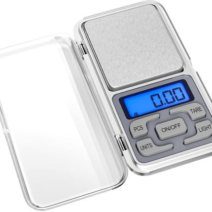 Electronic kitchen scale - Kitchen scale - 500g/0.01g - Food scale - Stainless steel household scale - With display and tare function - Suitable for food, jewelry, coffee bags, etc..