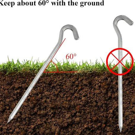 Tent peg - 8 cm / 7 inch - Metal aluminum awning peg - Camping peg Tent anchor - Silver.