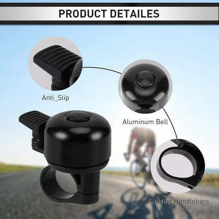 Bicycle Bell - Mountain Bike Vintage Mini Bicycle Bell - Loud - Anti-MTB Racing Bike Bell - Suitable for Children and Adults.