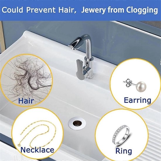 Bathroom Drain Filters - For 1.2-1.6 Inch Drain Holes - Small 1 Inch Conical Stainless Steel Filter - Pack of 4.