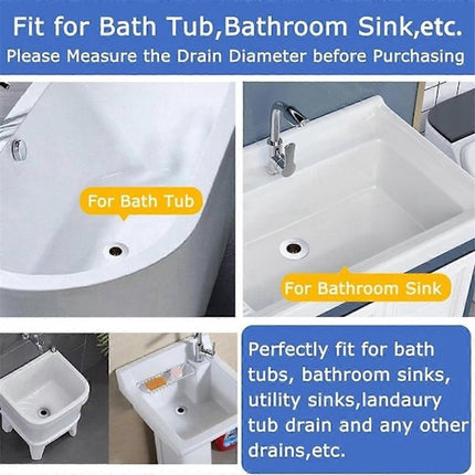 Bathroom Drain Filters - For 1.2-1.6 Inch Drain Holes - Small 1 Inch Conical Stainless Steel Filter - Pack of 4.