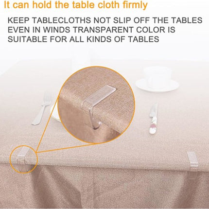 Transparent tablecloth clips - windproof tablecloth clips - Christmas family wedding party tablecloth clips - 24 pieces.