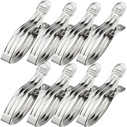 Clothes pegs - Open windproof clips - Clothes pegs - Sock racks - Quilt drying clips - 8 pieces.