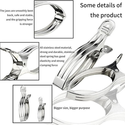 Clothes pegs - Open windproof clips - Clothes pegs - Sock racks - Quilt drying clips - 8 pieces.