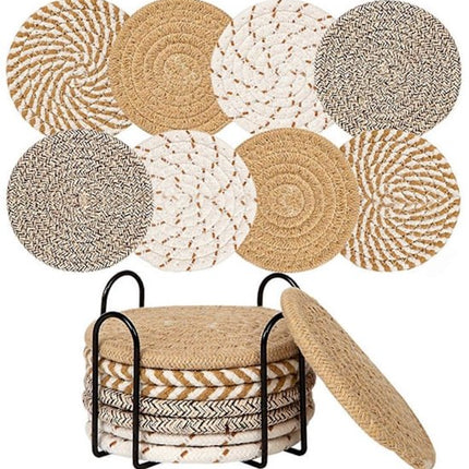 Coasters - Set of 8 - Round - Reusable.