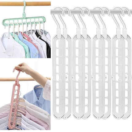 Clothes hanger - set of 8 - multifunctional, space-saving smart hanger - 9 positions.