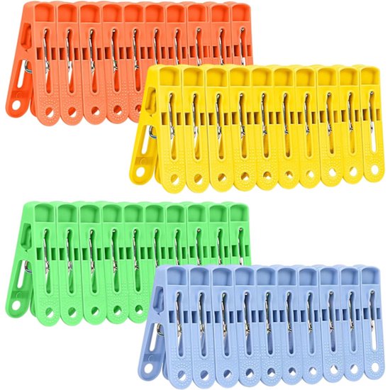Clothes pegs - Strong clothes pegs - Strong clamp clothes pegs - 40 pieces.