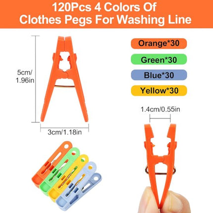 Clothes pegs - Strong clothes pegs - Strong clamp clothes pegs - 40 pieces.