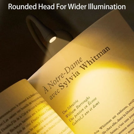 Book Lamp - Rechargeable Reading Lamp with Clip - Adjustable Brightness.