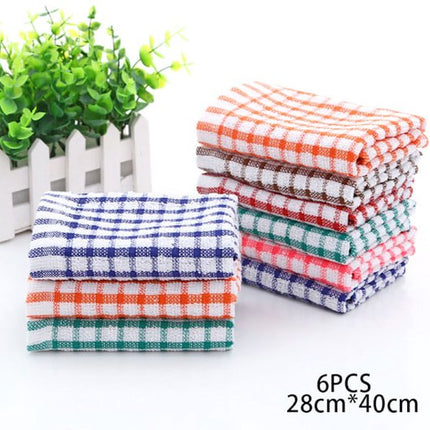 Tea towels - Cotton kitchen towels - Absorbent clean - Tea towels - Kitchen - 6-pack.