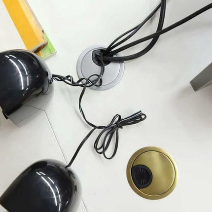 Desk Cable Hole Cover - Wireless Computer Cable Box - Cable Hole Cover - Furniture Accessories Round Cable Hole Cover - Decorative Ring.