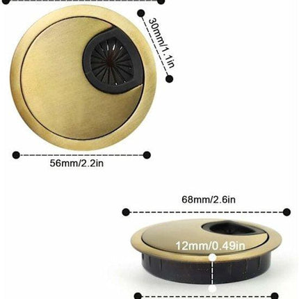 Desk Cable Hole Cover - Wireless Computer Cable Box - Cable Hole Cover - Furniture Accessories Round Cable Hole Cover - Decorative Ring.