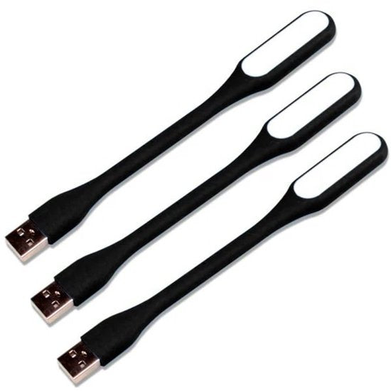 Mini USB LED Lamp - USB Laptop Lamp - Black 3-Pack.