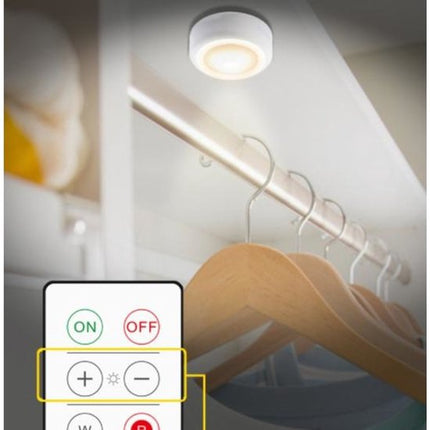 LED spotlight set - 6 stylish lights with dimming function and 2 practical remote controls - Night lights with colour change - Lights with remote controls - Suitable for kitchens, bedrooms, etc..