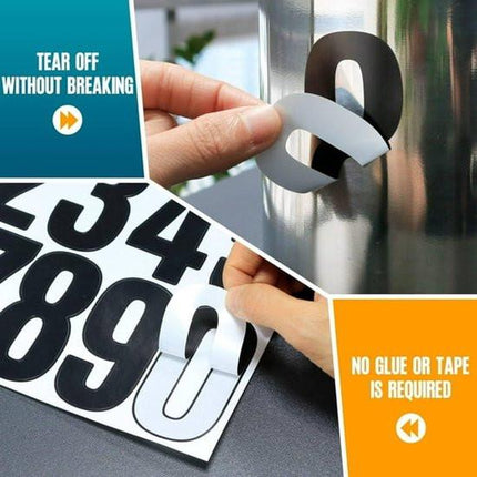 Letterbox stickers - Stickers - Number stickers - Self-adhesive labels - Waterproof door stickers - Suitable for windows, doors, cars and trucks (black) 6 sheets 4 inch.